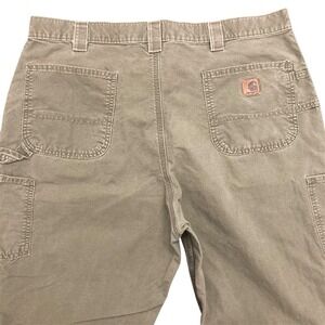 Vintage Carhartt Dungaree Fit Carpenter Pants Mens 40x34 Dark Olive B151-LOV